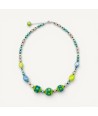 JUDIT | Collar de perlas verdes y azules | Murano-Store