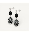 GAUGUIN | Black and white pearl pendants | Murano-Store