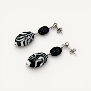 GAUGUIN | Black and white pearl pendants | Murano-Store