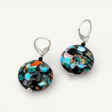 POLLOK | Pendientes colgantes moteados negros | Murano Store