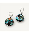 POLLOK | Black speckled pendant earrings | Murano Store