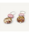 GAUDI' | Double pearl earrings with dichroic effect | Murano-Store