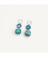 GAUDÌ | Navy green pearl dangle earrings | Murano-Store