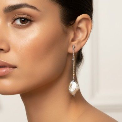 REMBRANDT | Pendientes de perlas en aventurina | Murano-Store