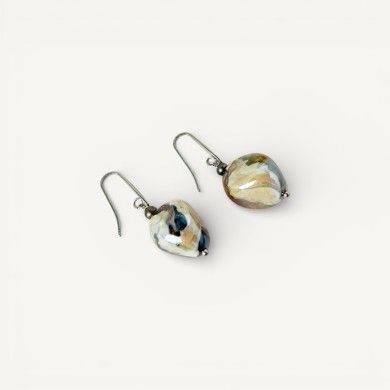 REMBRANDT | Adventurine Bead Earrings | Murano-Store