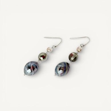BOURGEOIS | Boucles d'oreilles avec pendentif améthyste | Murano-Store