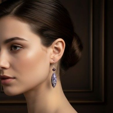 MONET | Purple Pendant Earrings | Murano-Store