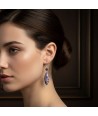 MONET | Boucles d'oreilles pendantes violet | Murano-Store
