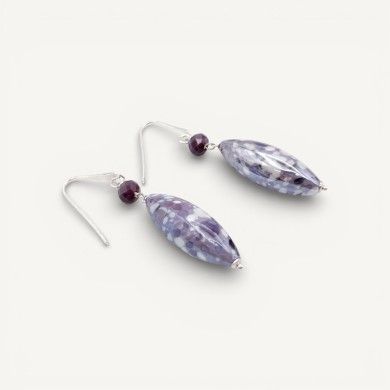 MONET | Anhänger Ohrringe Lila | Murano-Store