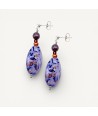 RIVERA | Orecchini Viola e Blu con Avventurina | Murano-Store