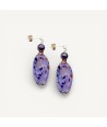 RIVERA | Orecchini Viola e Blu con Avventurina | Murano-Store