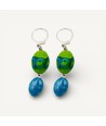 JUDIT | Orecchini pendenti Verde e Blu | Murano-Store