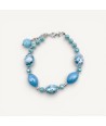 MONET | Armband mit Aquamarinperlen | Murano-Store
