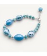 MONET | Bracelet avec perles aigue-marine | Murano-Store