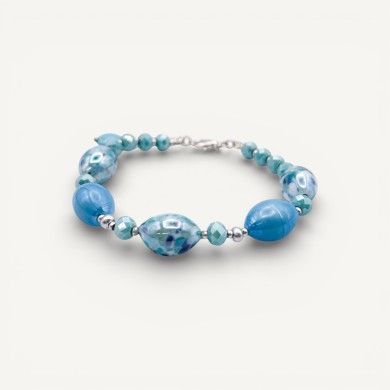 MONET | Bracciale con perle Acquamarina | Murano-Store