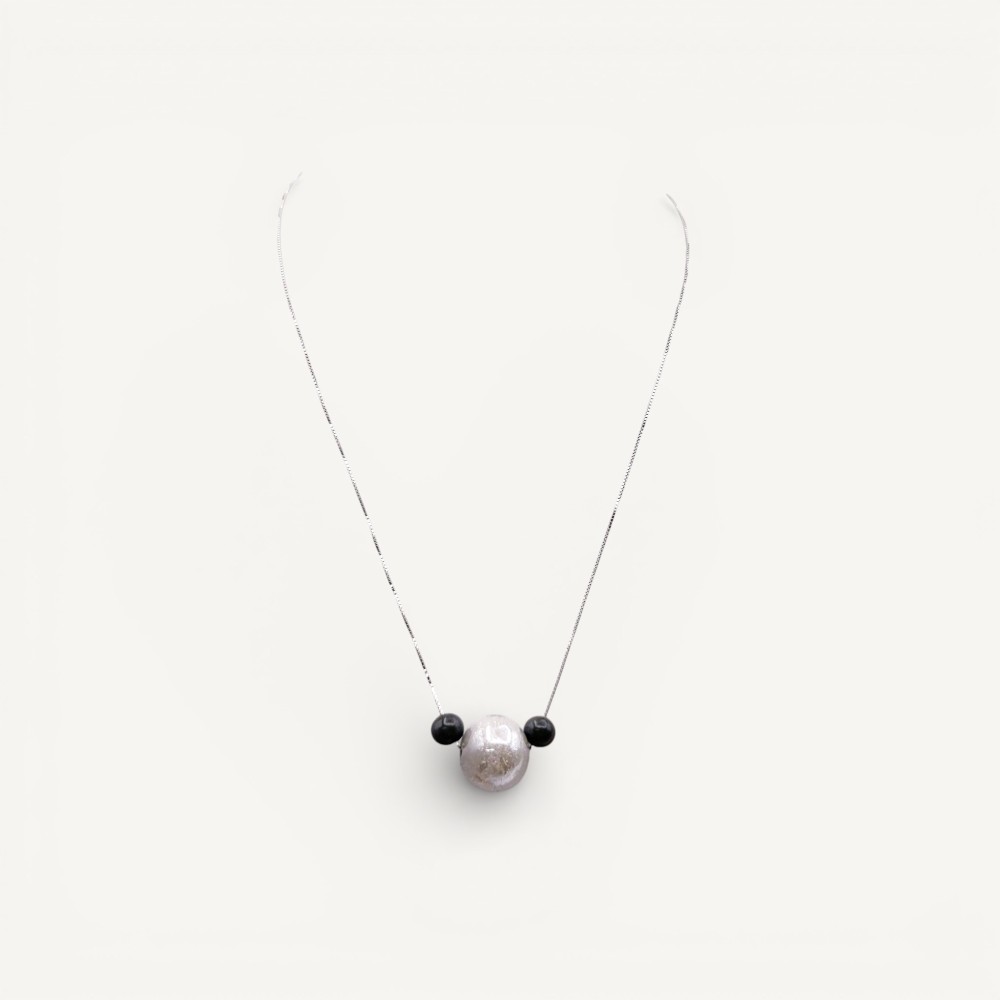 ASHLEY | Silber Halskette mit Glasperle | Murano-Store
