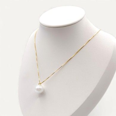 ASHLEY | Silver necklace with white pearl | Murano-Store