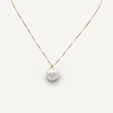 ASHLEY | Collier argent et perle blanche | Murano-Store
