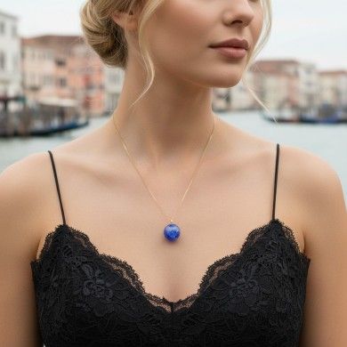 ASHLEY | Collana in Argento con perla in vetro | Murano-Store