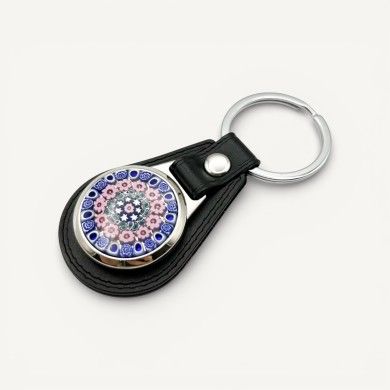 CRIS | Pink and Blue Millefiori Keychain | Murano-Store