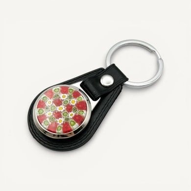 CRIS | Llavero Millefiori Rosso con Murrine | Murano-Store