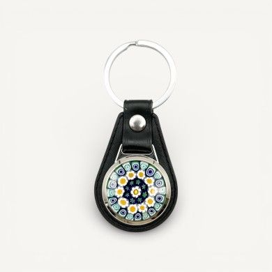 CRIS | Porte-clés avec fresques florales colorées | Murano-Store