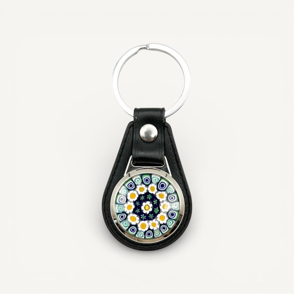 CRIS | Porte-clés avec fresques florales colorées | Murano-Store