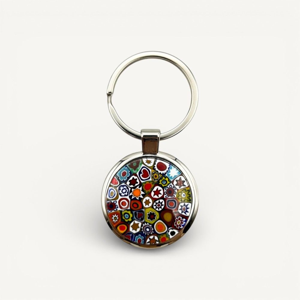 SOLE | Steel Keychain with Murrina | Murano Store
