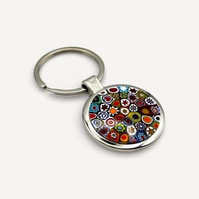 SOLE | Steel Keychain with Murrina | Murano Store