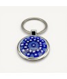 SOLE | Portachiavi acciaio con Murrine blu | Murano Store