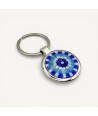 SOLE | Porte-clés en acier avec Murrine bleue | Murano Store