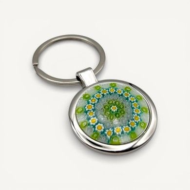 SOLE | Schlüsselanhänger mit grüner Murrine | GESCHENKIDEE | Murano Store
