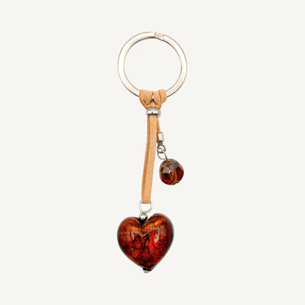 HEART | Keychain with Pendant | Murano Glass | Murano-Store