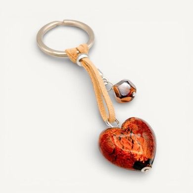 CUORE | Portachiavi con Ciondolo | Vetro Murano | Murano-Store