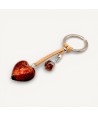 CORAZÓN | Llavero con colgante | Cristal de Murano | Murano-Store