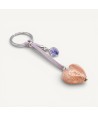 HERZ | Schlüsselring mit Anhänger | Muranoglas | Murano-Store