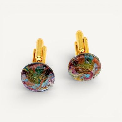 GIOVANNI | Cufflinks with Avventurina | Murano Store