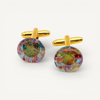 GIOVANNI | Cufflinks with Avventurina | Murano Store