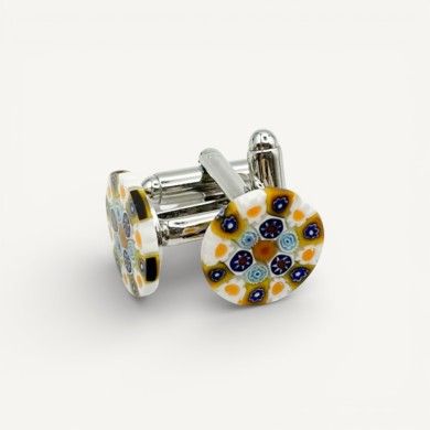 LAVINIA | Cufflinks with colored Murrine | Murano Store