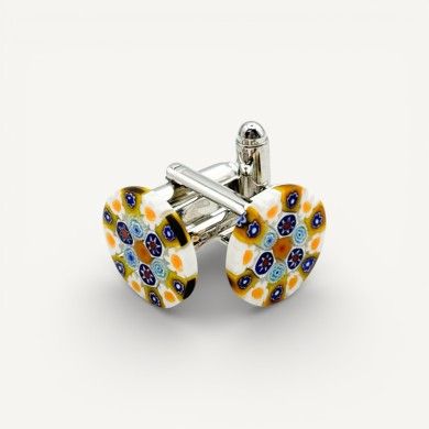 LAVINIA | Cufflinks with colored Murrine | Murano Store