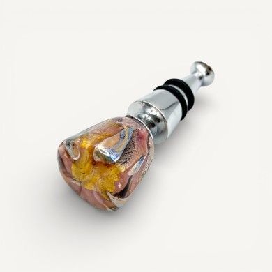 RE SOLE | Silver leaf bottle stopper | Murano-Store