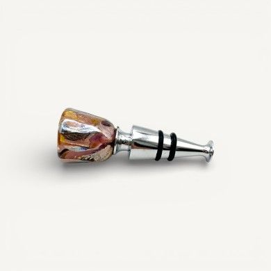 RE SOLE | Silver leaf bottle stopper | Murano-Store