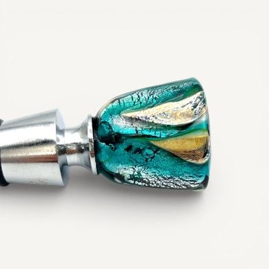 RE SOLE | Tapón de botella hoja de plata | Murano-Store