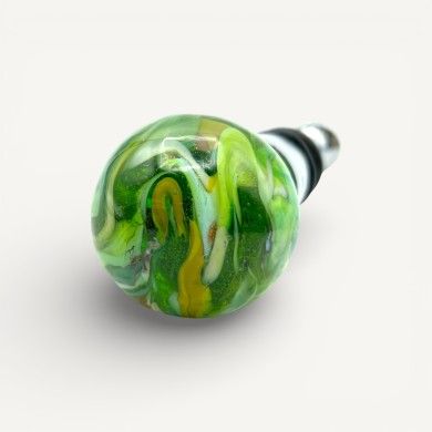SFERA | Bouchon de bouteille bleu clair avec aventurine | Murano-Store
