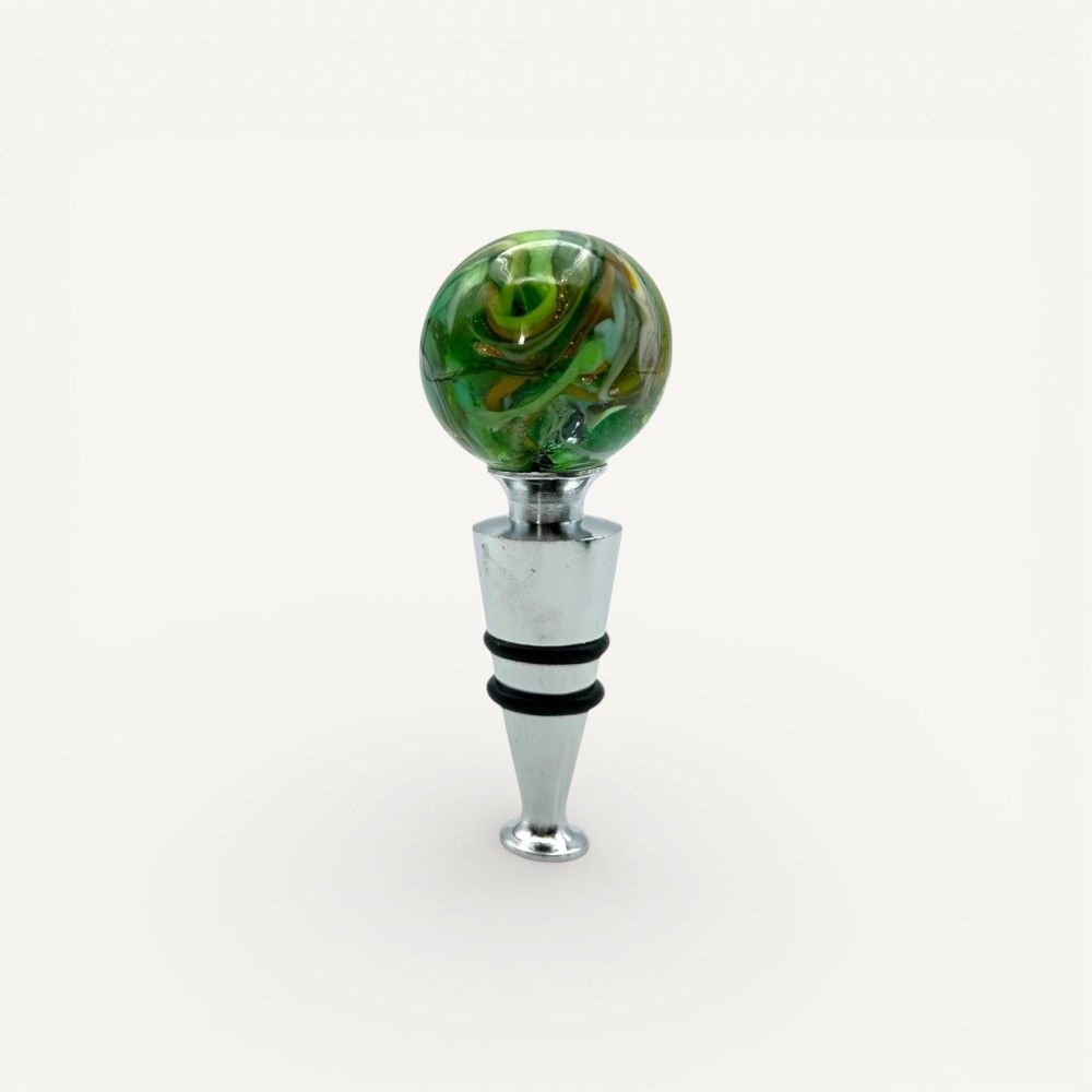 SFERA | Tappo per bottiglia azzurro con Avventurina | Murano-Store