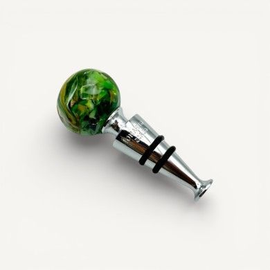 SFERA | Tappo per bottiglia verde con Avventurina | Murano-Store