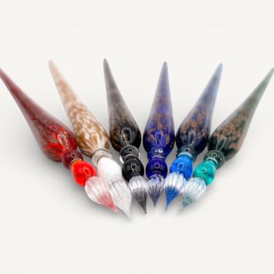 PETRARCA | Penne in vetro di Murano con avventurina | Murano-Store