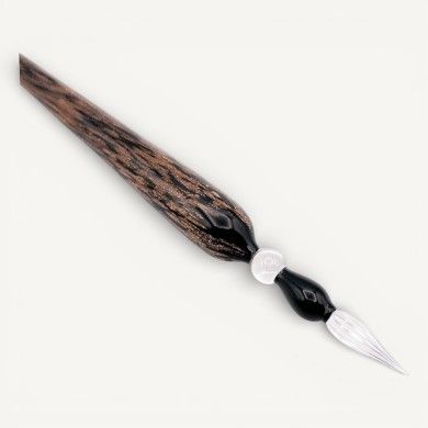 PETRARCA | Plumas de cristal de Murano con aventurina | Murano-Store