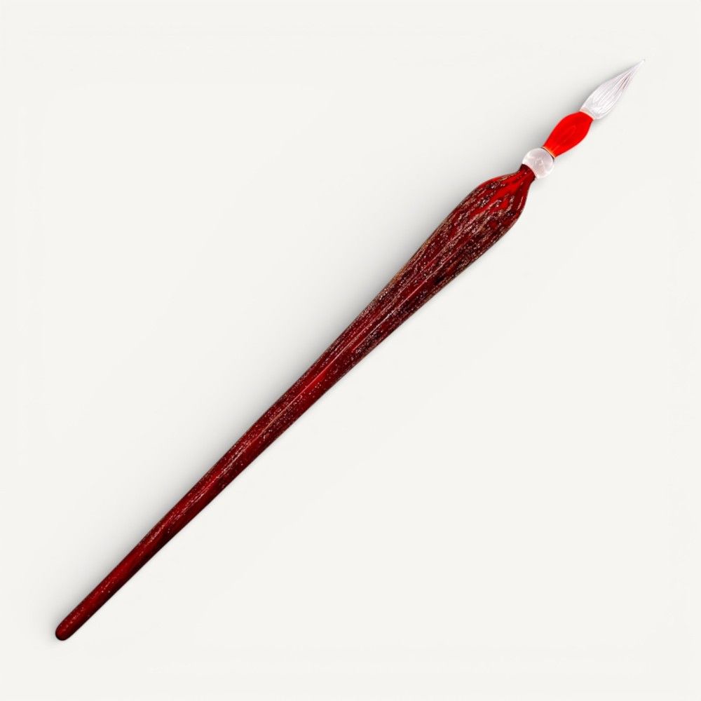 PETRARCA | Plumas de cristal de Murano con aventurina | Murano-Store