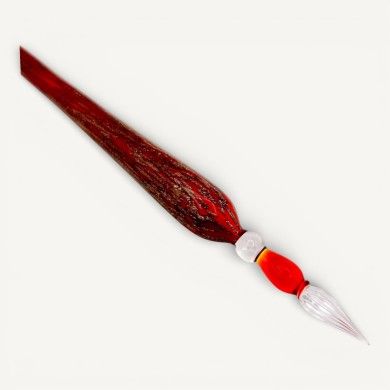 PETRARCA | Plumas de cristal de Murano con aventurina | Murano-Store